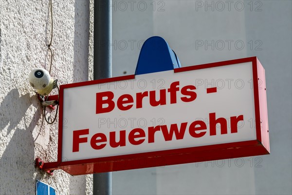 Fire station of the professional fire brigade, Nordhausen, Thuringia, Germany, Europe