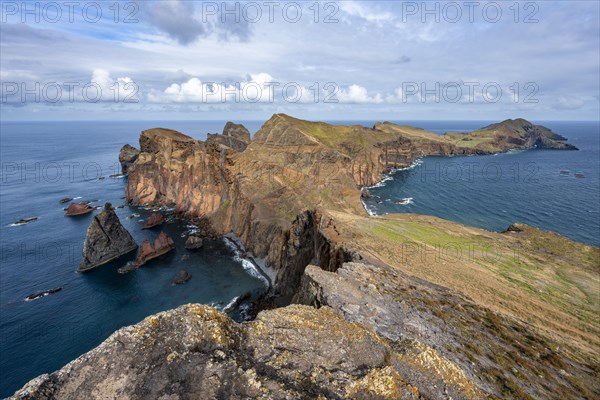 View over rocky promontory