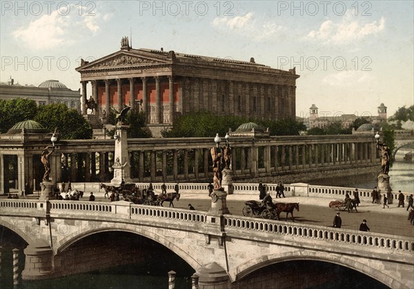 National Gallery and Peace Bridge in Berlin