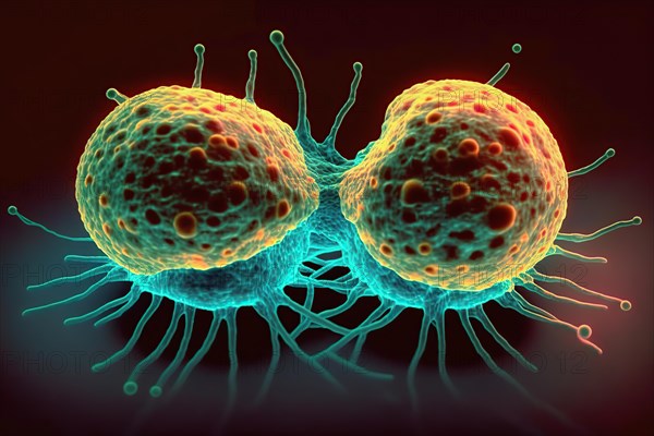 Schematic representation of two proliferating tumour cells after cell division