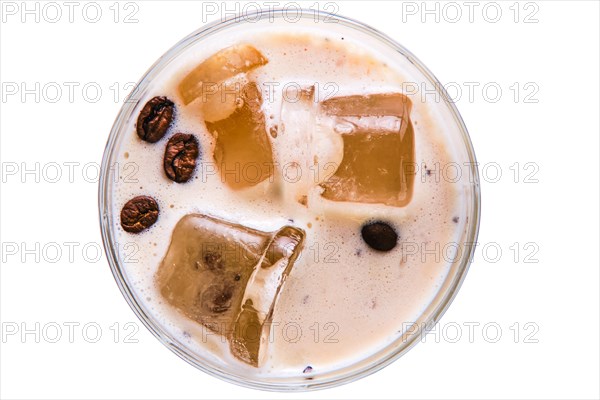 Cocktail white russian in facetted glass