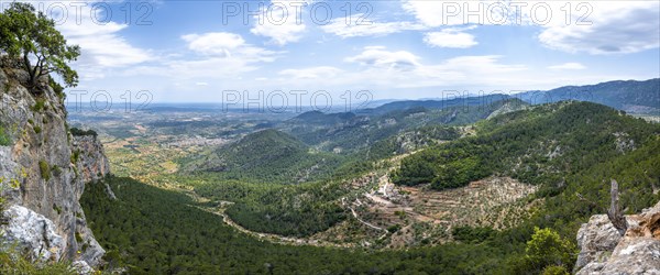 View over Majorca from Castell d Alaro