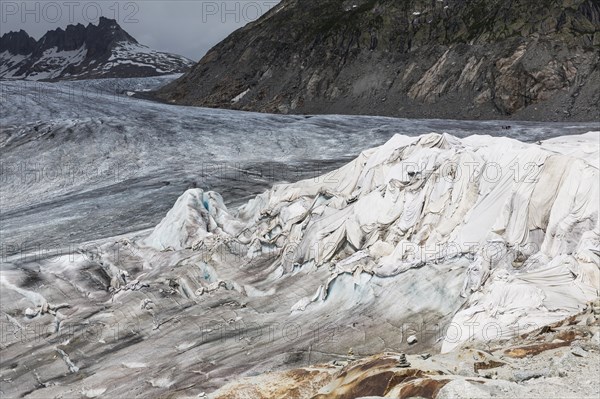 Rhone glacier in the Alps of Uri