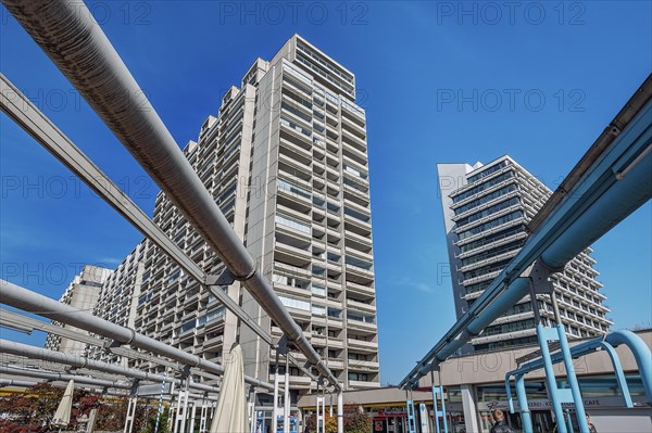 High-rise buildings with pipe system in the former Olympic Village