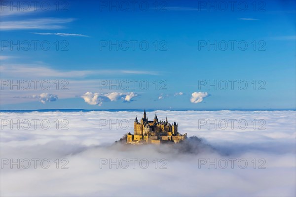 Hohenzollern Castle in the fog