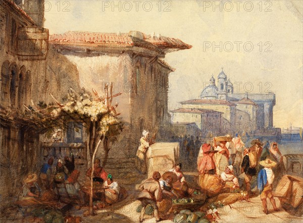 A Market Scene in Venice