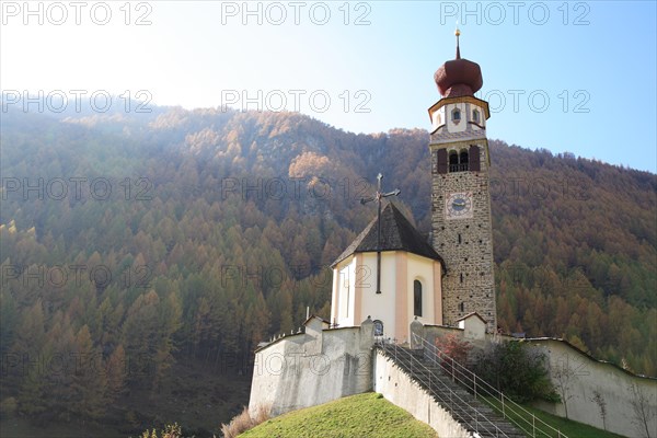 The baroque pilgrimage church of Our Lady in Schnals is located in the village of the same name