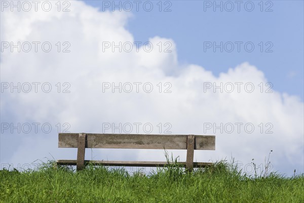 Bench on a dike