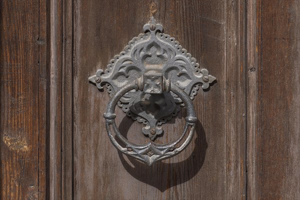 Door knocker on the parish door of the Lorenzkirche