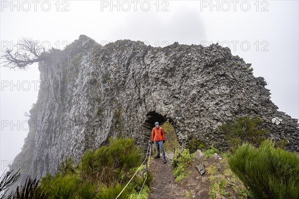 Hikers in the mist