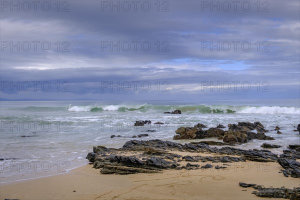 Waves and rocky coast