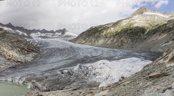 Rhone glacier in the Alps of Uri