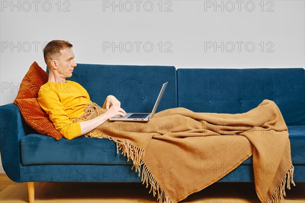 Middle-aged man looking for apartments to rent as he moved to another country