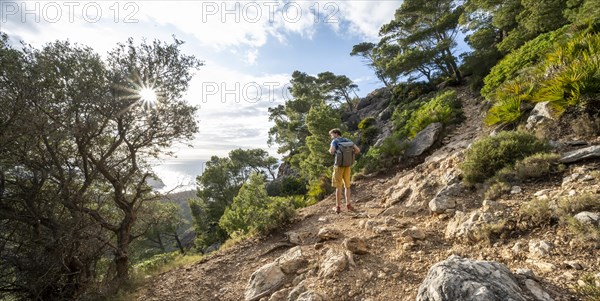 Hikers walking to La Trapa from Sant Elm