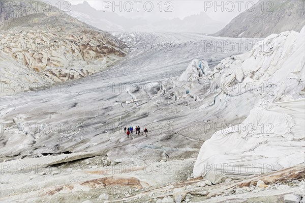 Rhone glacier in the Alps of Uri