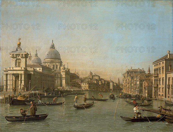 Entrance to the Grand Canal near the Punta della Dogana and Santa Maria della Salute