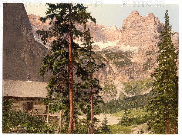 Mountain hut in the Hoellental in Upper Bavaria