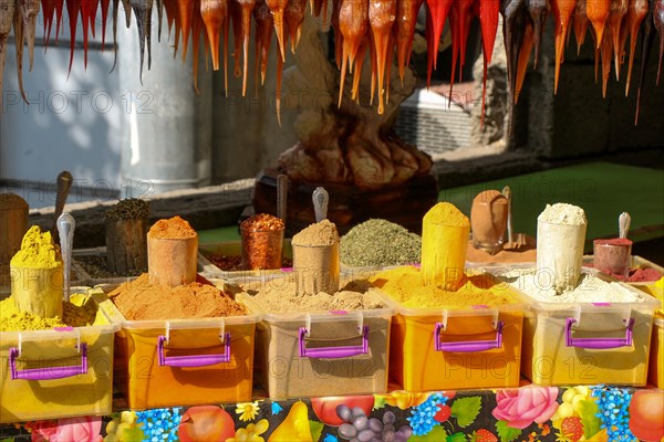 Spices and at the Spice Market in Istanbul