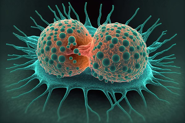 Schematic representation of two proliferating tumour cells after cell division