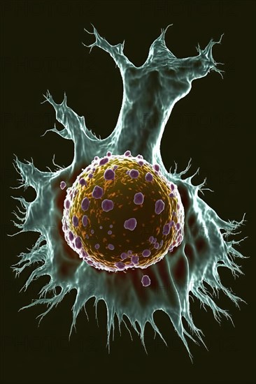 Schematic representation of a proliferating tumour cell