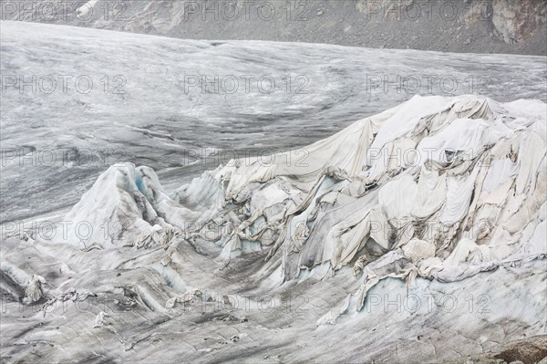 Rhone glacier in the Alps of Uri