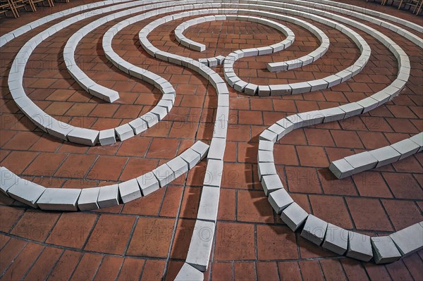 Walk-through labyrinth in the Protestant Church of St. John at Preysingplatz