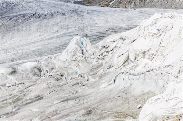 Rhone glacier in the Alps of Uri