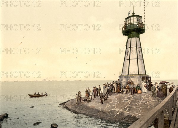 Lighthouse in Neufahrwasser in West Prussia