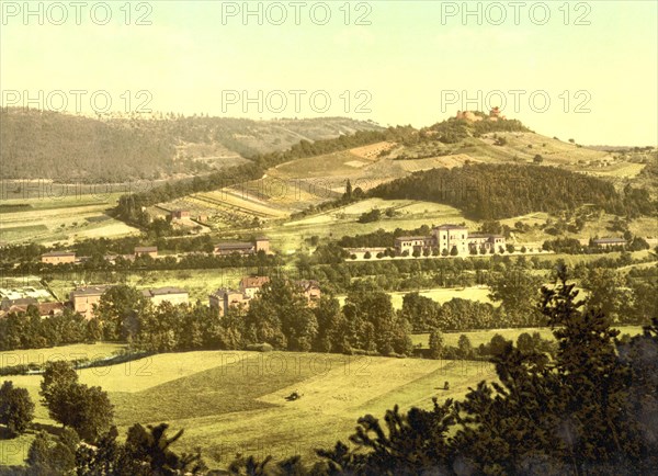 Bad Kissingen with railway station and ground