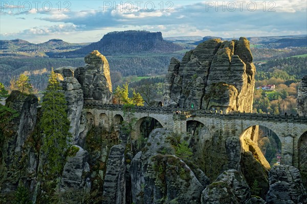 View from the Ferdinandstein to the Bastei bridge