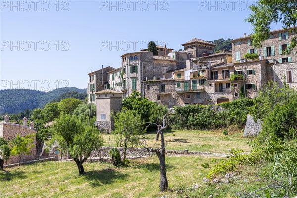 View of stone houses of Valldemossa