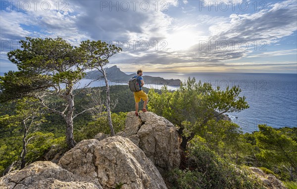 Hikers on rocks