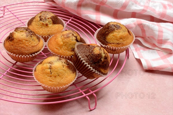 Chocolate Muffins on Cake Rack