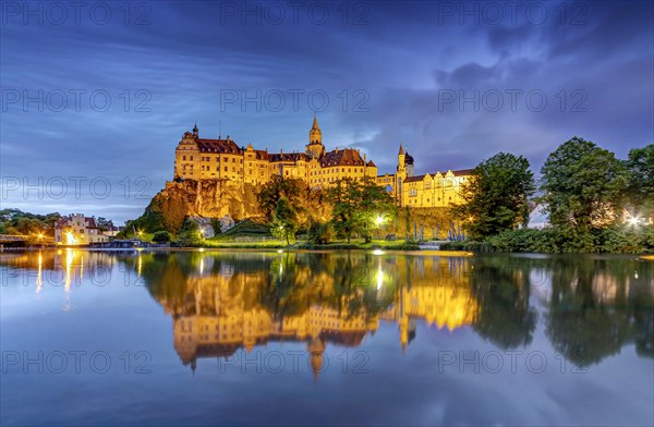 Sigmaringen Castle in the evening