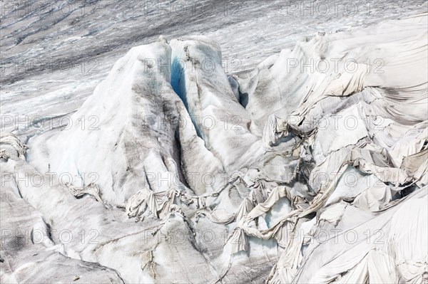 Rhone glacier in the Alps of Uri