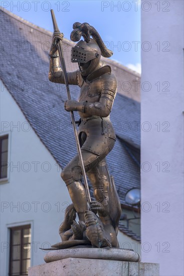 Sculpture of St. George on the George Fountain