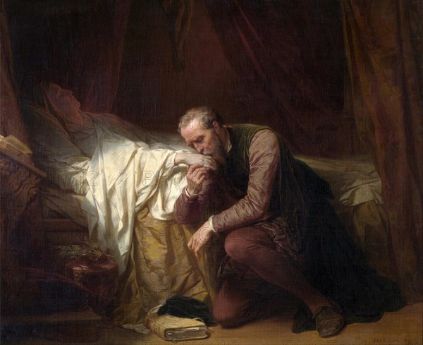 The artist Michelangelo at the deathbed of Vittoria Colonna