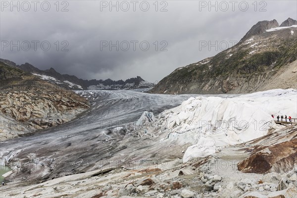 Rhone glacier in the Alps of Uri