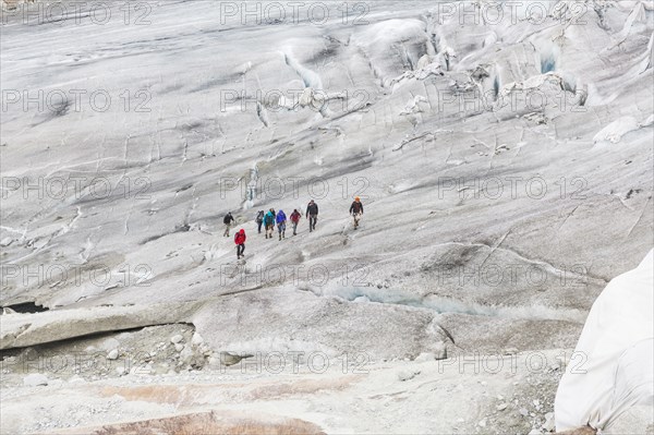 Rhone glacier in the Alps of Uri