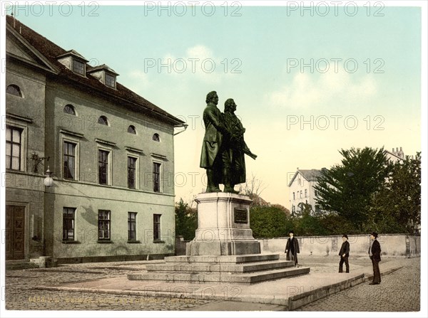 Monument to Schiller and Goethe in Weimar