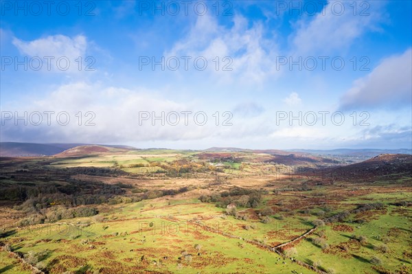 View over Emsworthy Mire from a drone