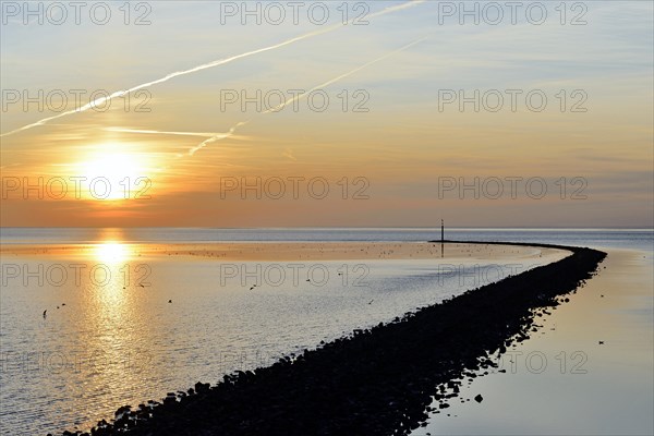 Sunset over the Wadden Sea