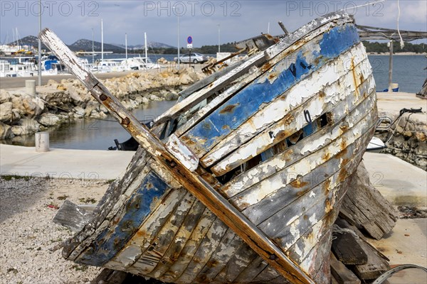 Old rusty and decaying boat