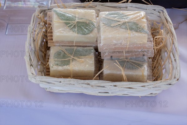 Collection of bars of fragrant hand made organic soap