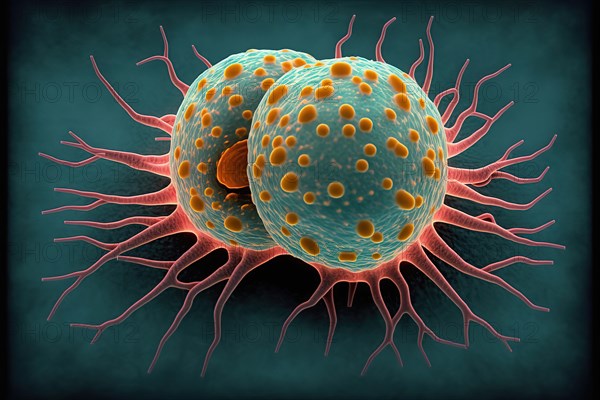 Schematic representation of two proliferating tumour cells after cell division