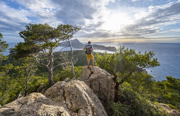 Hikers on rocks