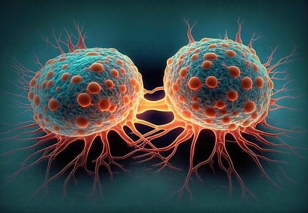 Schematic representation of two proliferating tumour cells after cell division