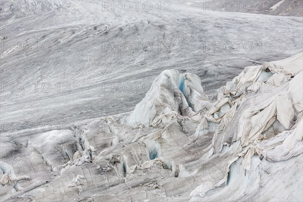 Rhone glacier in the Alps of Uri