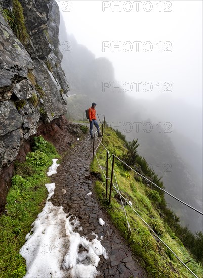 Hikers in the mist