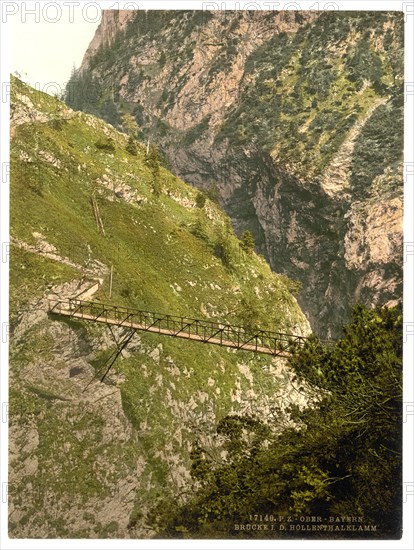 The Hoellentalklamm with bridge in Bavaria